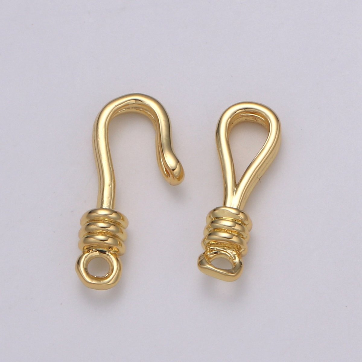 Round Leather Hook Clasp Gold Filled Jewelry Making Supplies K-645 K-648
