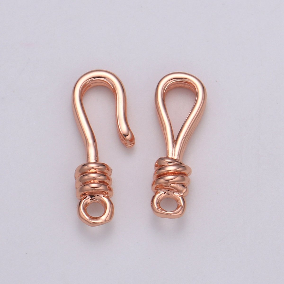 Round Leather Hook Clasp Gold Filled Jewelry Making Supplies K-645 K-648