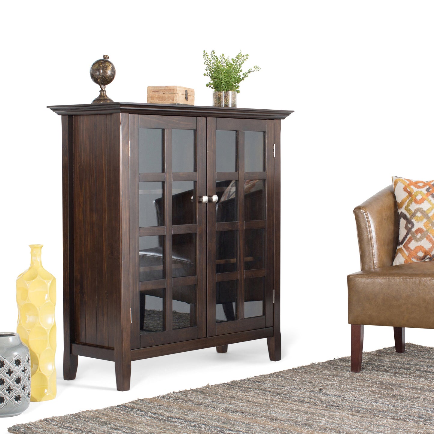 Acadian 39 Inch Wide Solid Wood Transitional Storage Cabinet