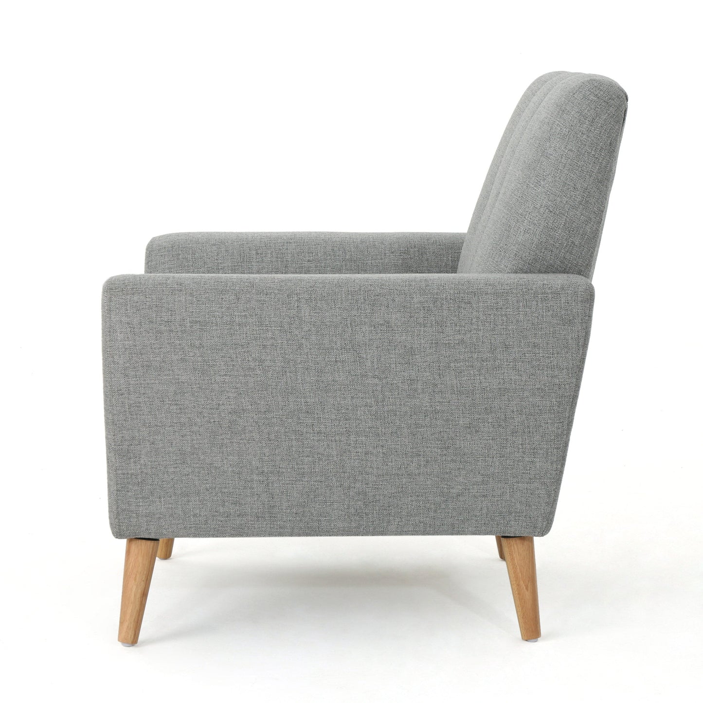 Mid Century Fabric Channel Stitch Club Chair