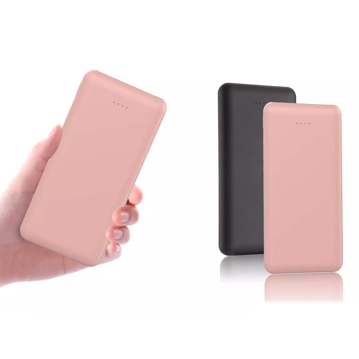 ラバー加工パワーバンク 12,000mAh LEDデュアルUSB