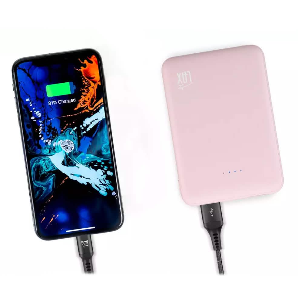 ラバー加工パワーバンク 12,000mAh LEDデュアルUSB