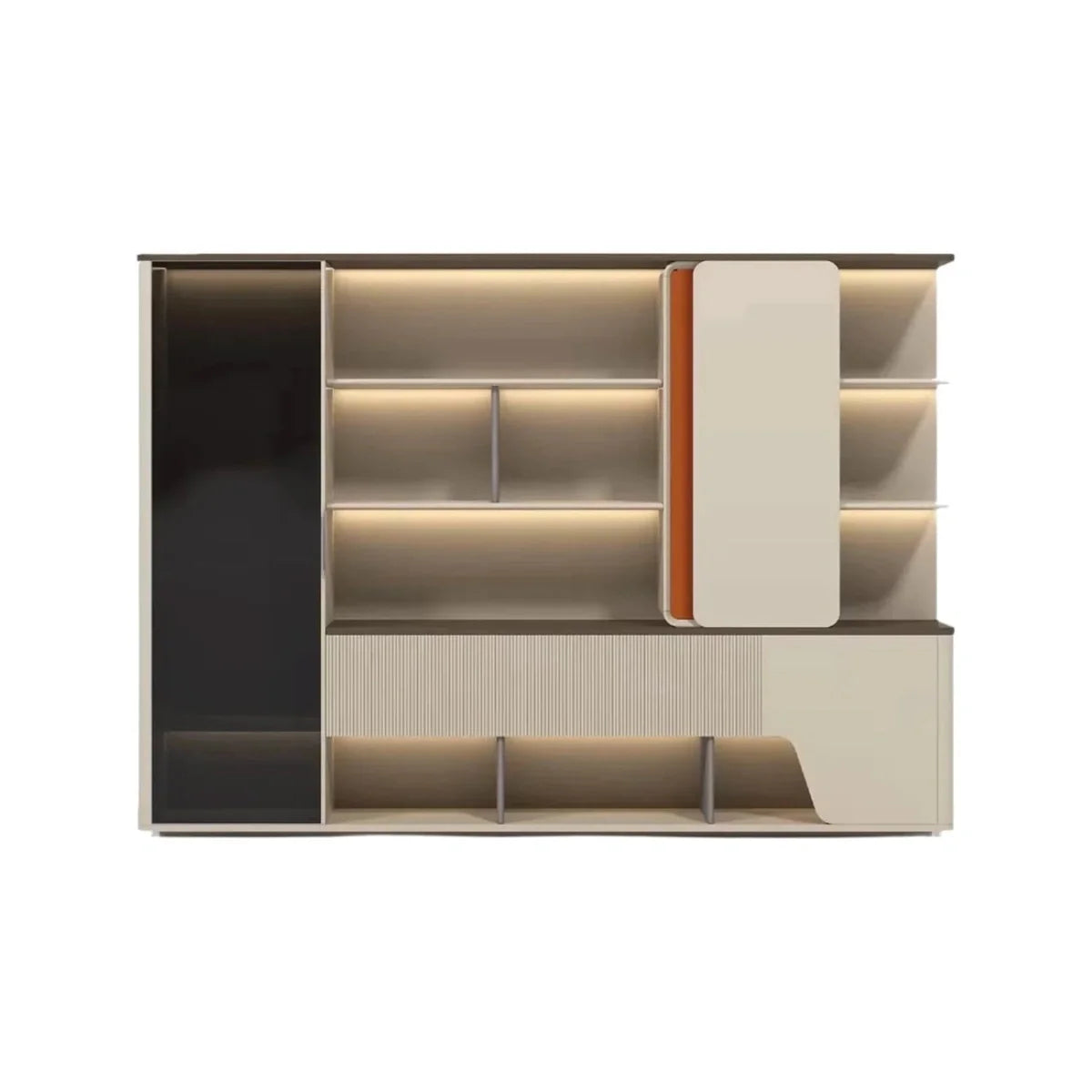 Harbord · Modern Office Shelves w/ Lighting, Storage