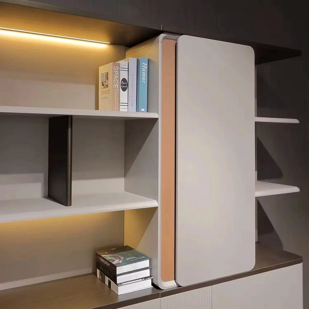 Harbord · Modern Office Shelves w/ Lighting, Storage