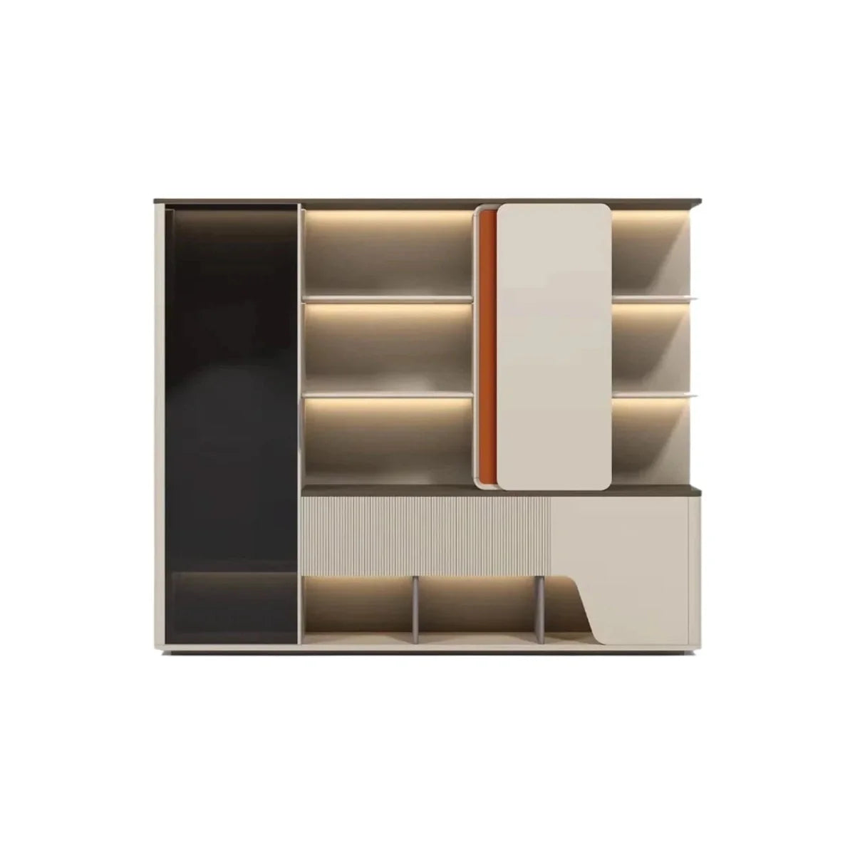 Harbord · Modern Office Shelves w/ Lighting, Storage