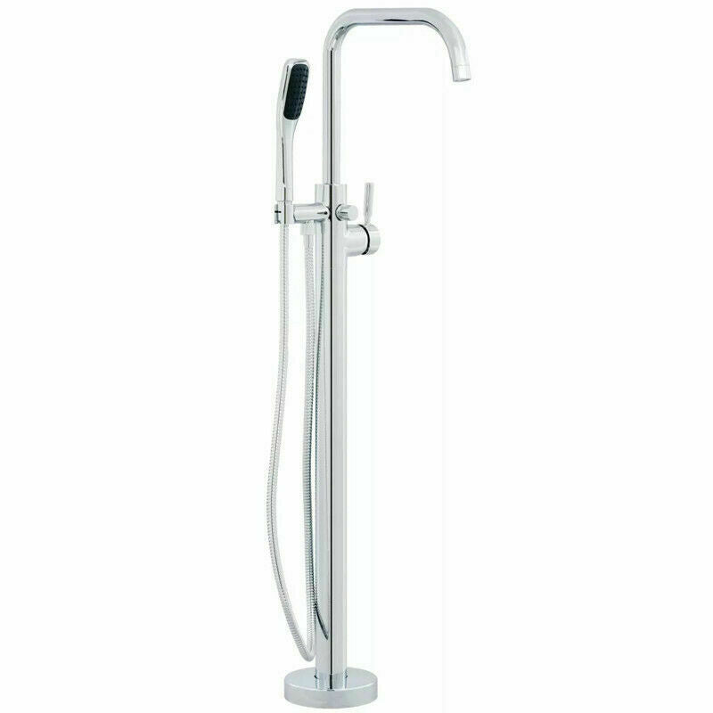 Miseno MNO194 CP Floor Mounted Tub Filler with 1.8 GPM Hand Shower Integrated