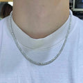 Men’s Genuine Lab Grown Diamond Tennis Necklace D VS 19.30 Carat 14K 20"