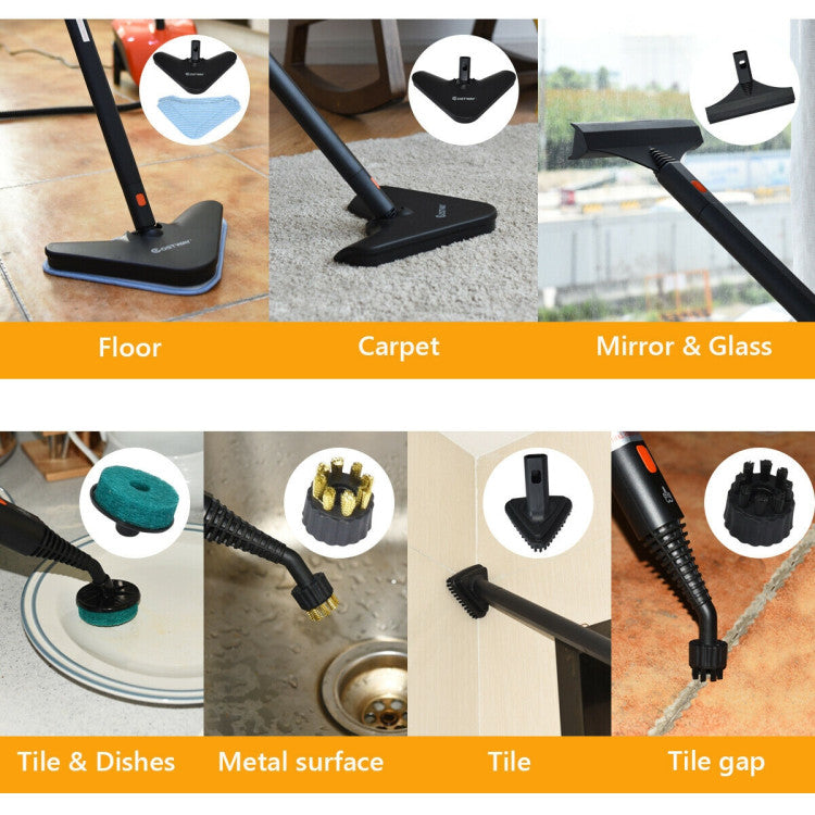 Heavy Duty Multipurpose Steam Cleaner with 18 Accessories