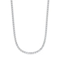 Collier tennis 16 carats de diamants de synthèse – Or blanc 14 carats, 45 cm
