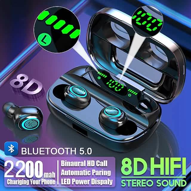 S11 True Wireless Headphones TWS Earbuds Bluetooth 4.0 Stereo Dual Drivers with Microphone
