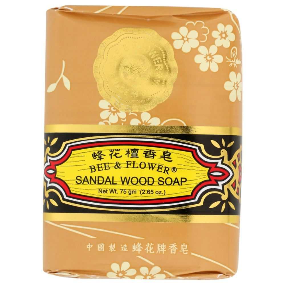 BEE & FLOWER Sandal Wood Soap - Luxurious lather & Fragrant - 2.65 oz