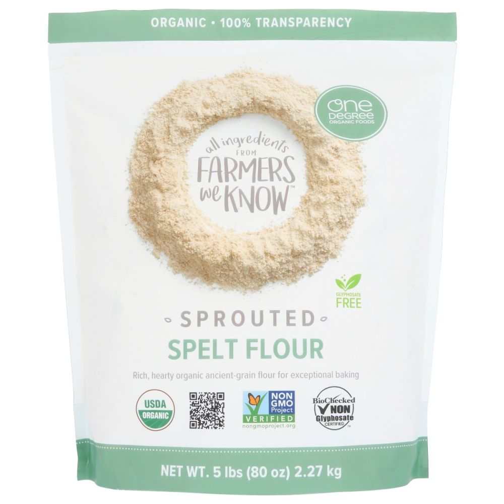ONE DEGREE: Organic Sprouted Spelt Flour, 80 oz