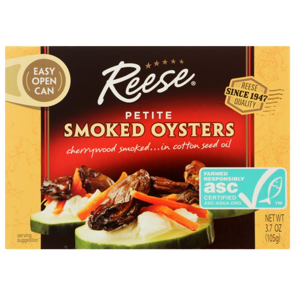 REESE: Petite Smoked Oysters, 3.7 oz