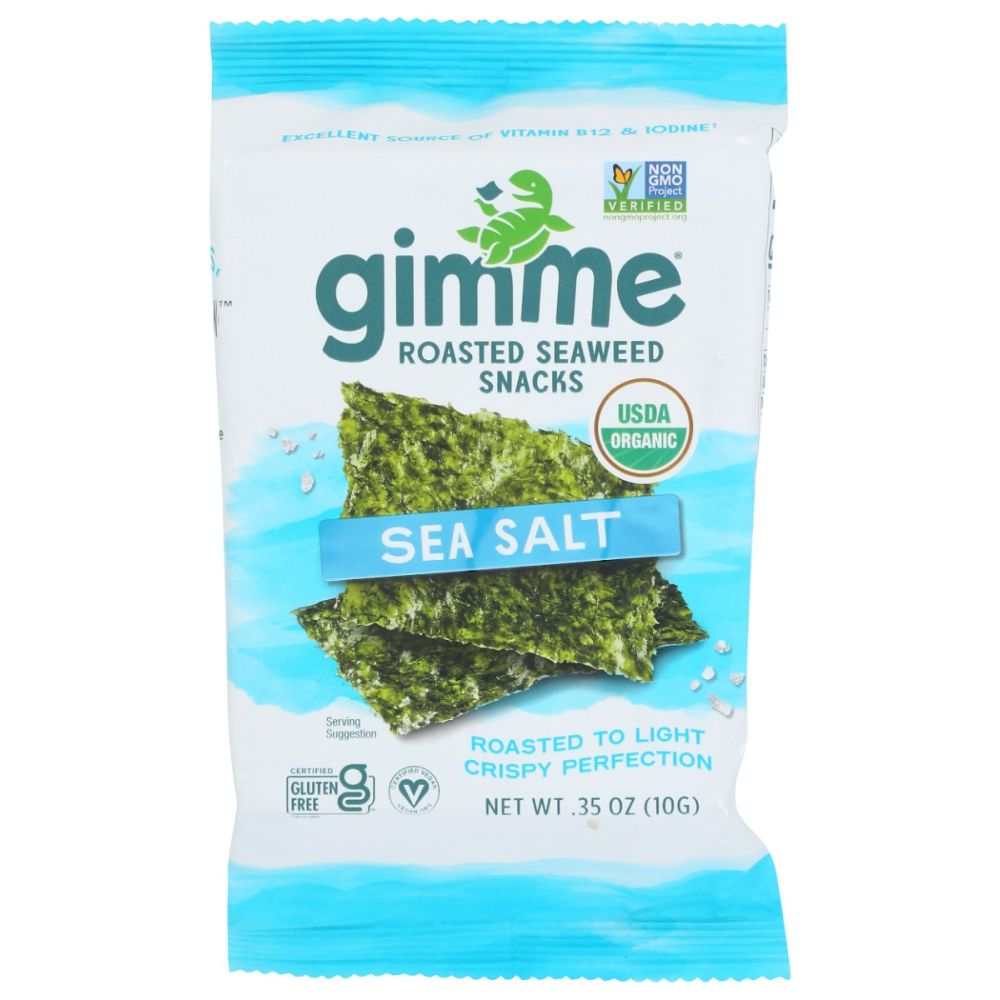 Sea Salt Seaweed Snacks - GIMME Organic Crispy Seaweed Snack, 0.35 oz