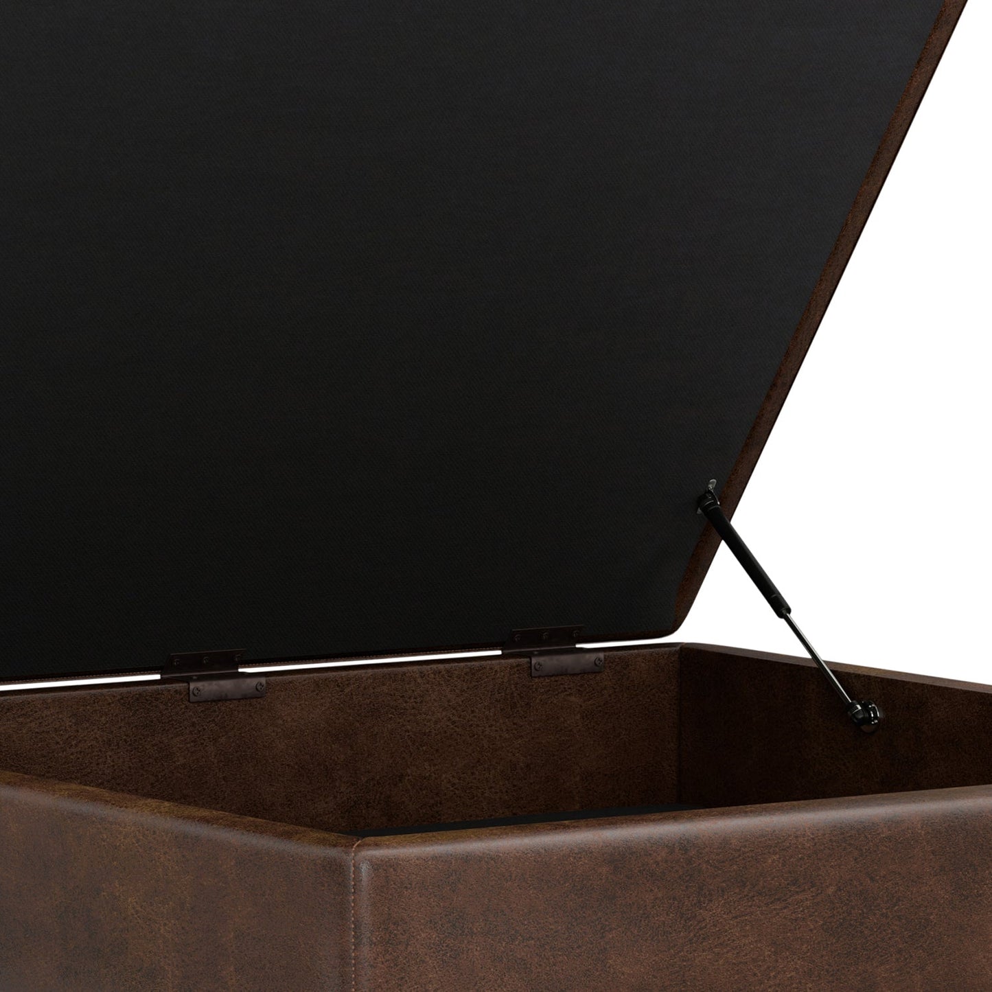 Owen 40 Inch Wide XL Square Coffee Table Storage Ottoman