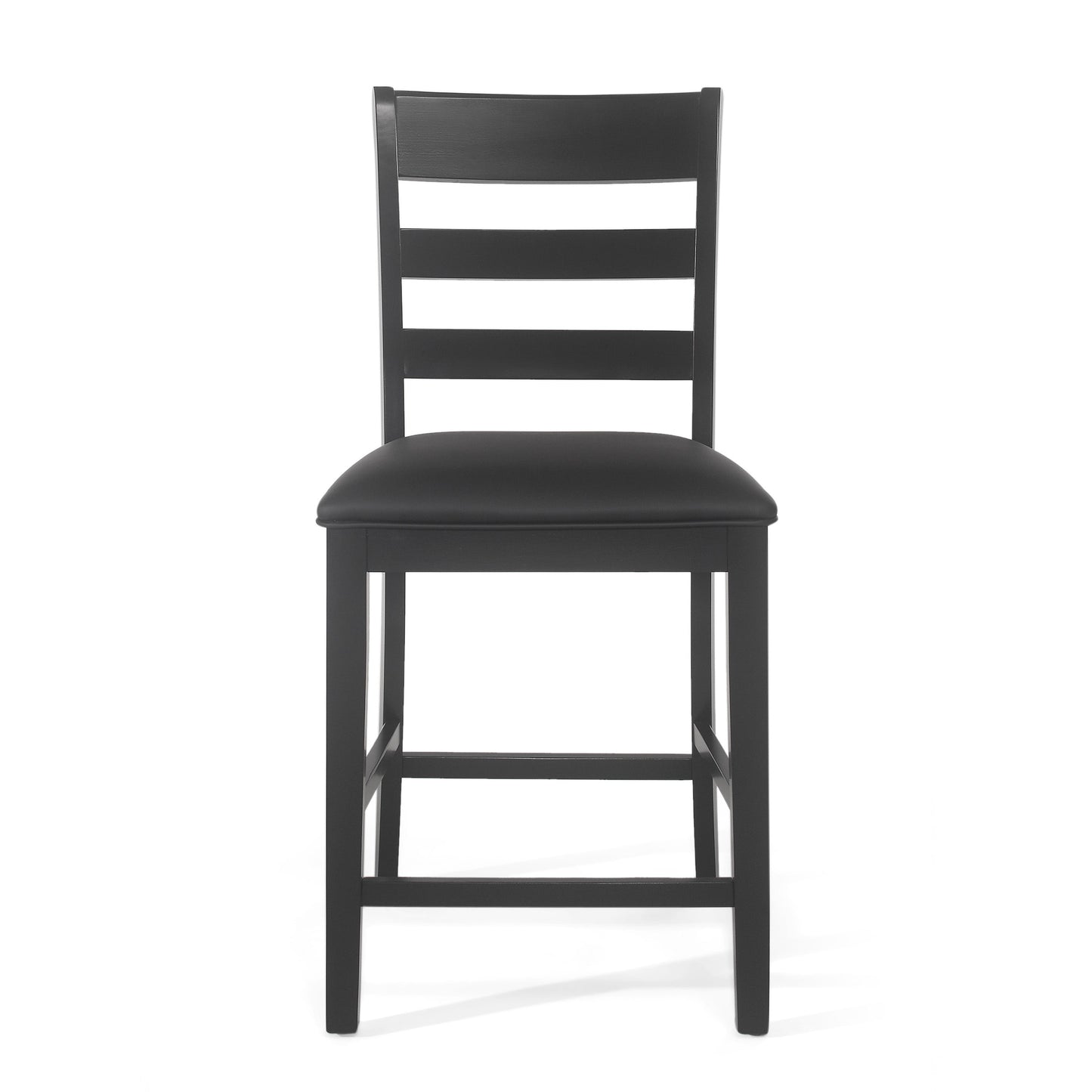 Farmhouse Upholstered Wood Counter Stools (Set of 2)