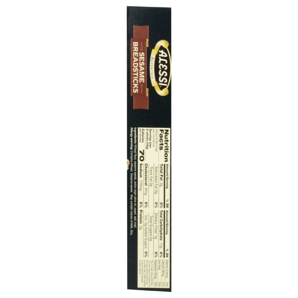 ALESSI Sesame Breadsticks - Premium Italian Snack 70 Characters