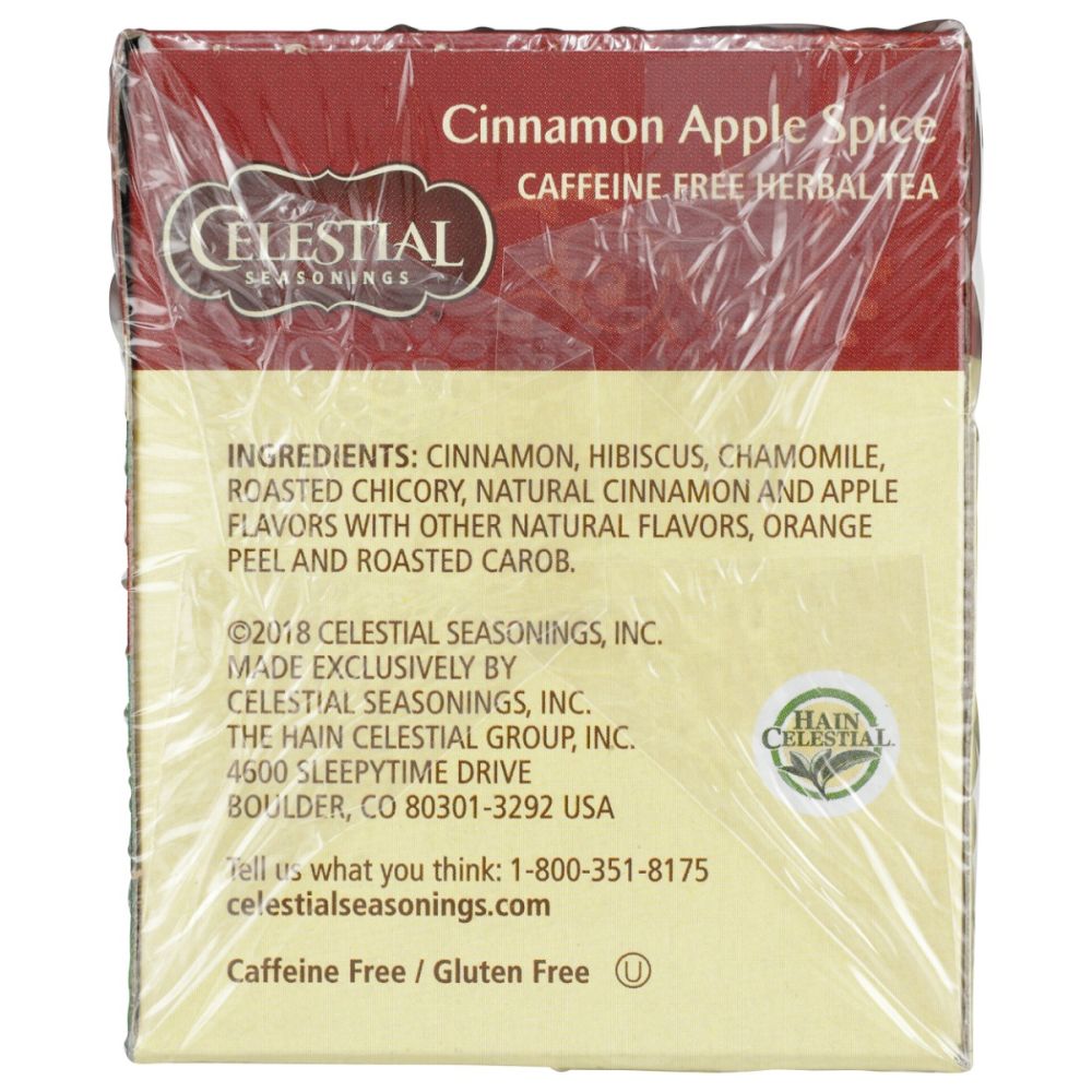 CELESTIAL SEASONINGS: Cinnamon Apple Spice Herbal Tea, 20 bg