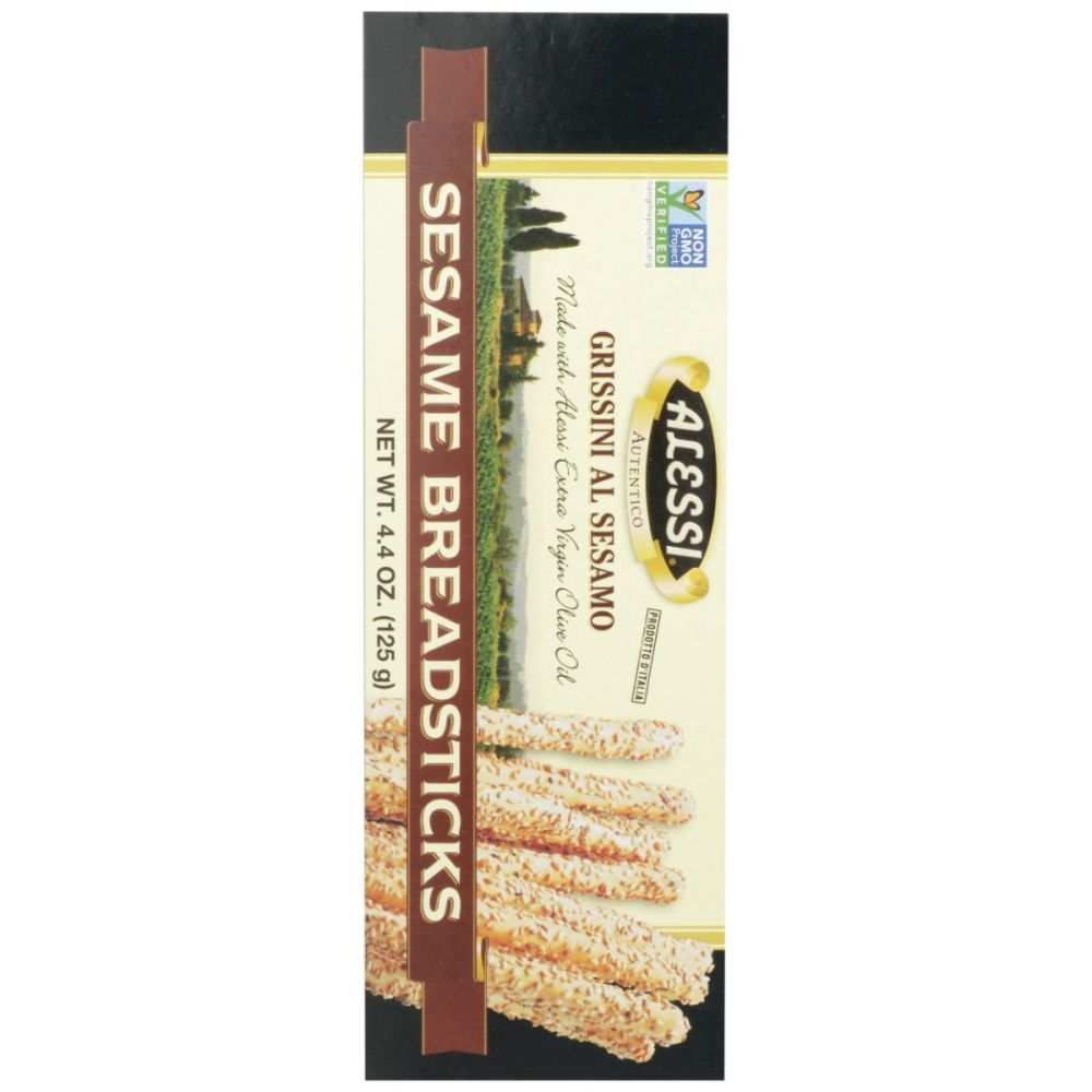 ALESSI Sesame Breadsticks - Premium Italian Snack 70 Characters