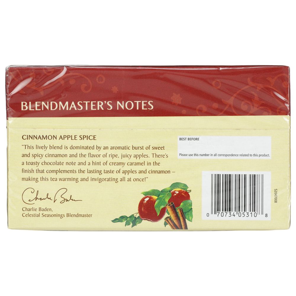 CELESTIAL SEASONINGS: Cinnamon Apple Spice Herbal Tea, 20 bg