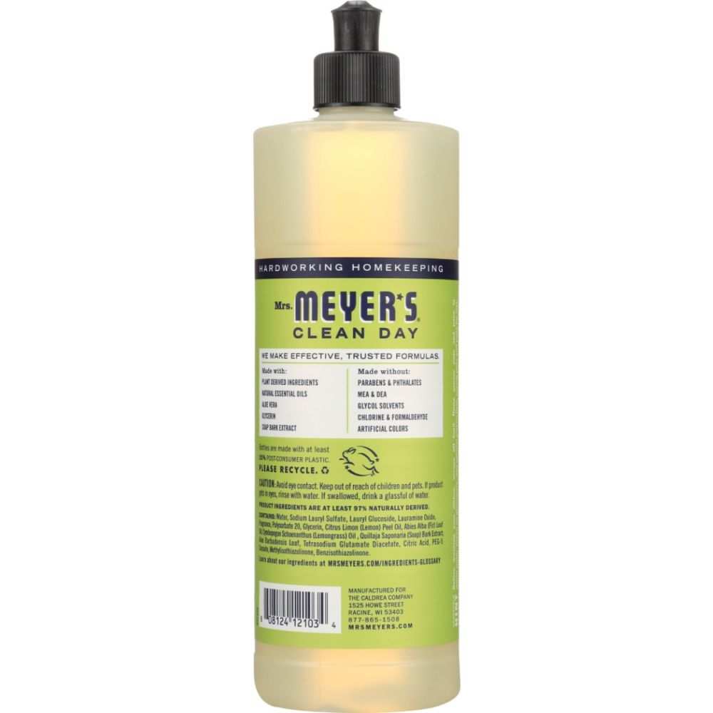 Mrs Meyers Clean Day: Lemon Verbena Dish Soap - Brighten Your Dishes 16 oz