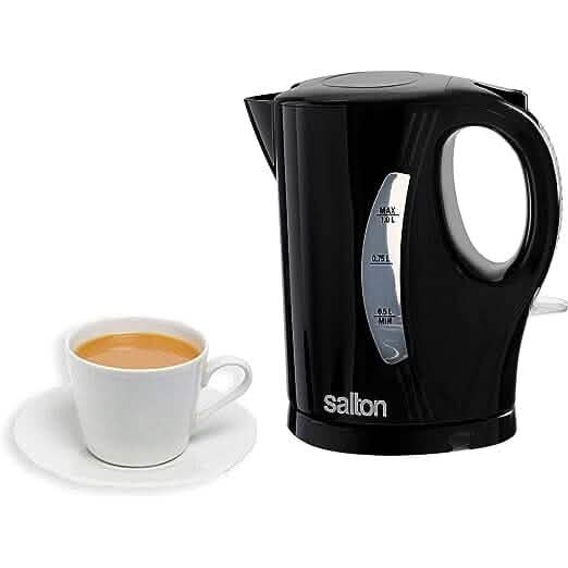 Salton Bouilloire 1 L – Noire, sans fil