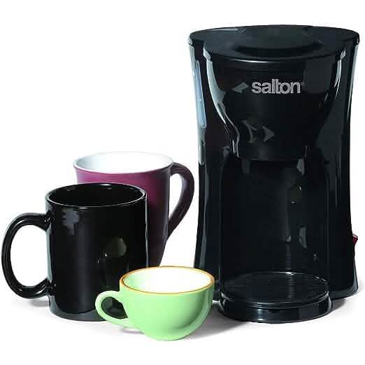 Salton Space Saving 1 Cup Coffeemaker - Black