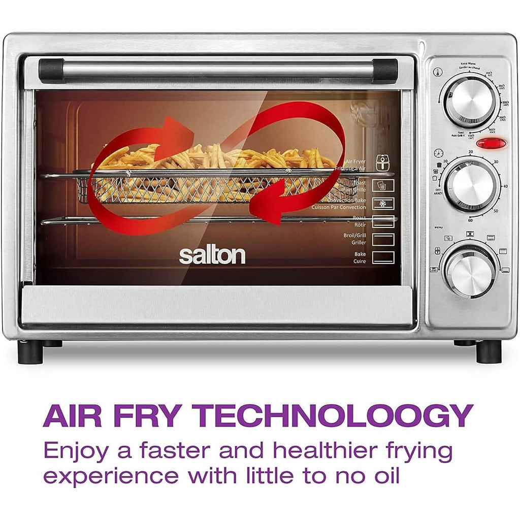 Four grille-pain à friteuse à air Salton en acier inoxydable