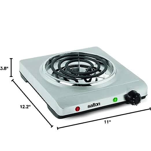 Plaque de cuisson portable Salton en acier inoxydable