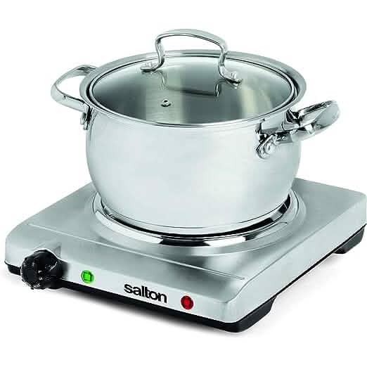 Plaque de cuisson portable Salton en acier inoxydable