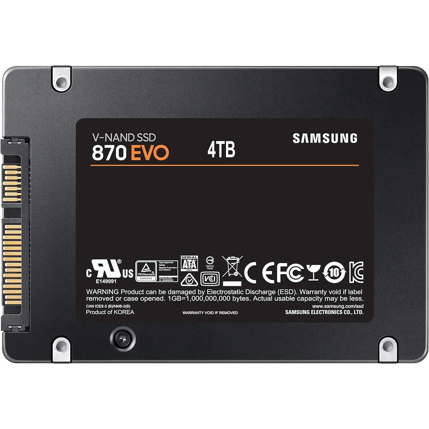 Samsung 870 EVO 4TB 2.5インチ SATA III 内蔵SSD (MZ-77E4T0B/AM)（リファービッシュ品）