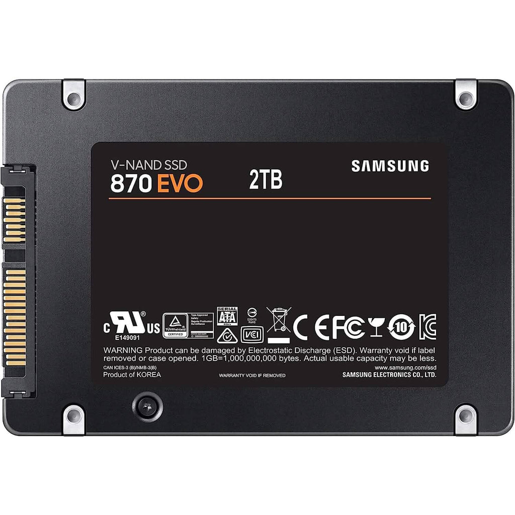 Samsung Electronics 870 EVO 2TB 2.5 Inch SATA III Internal SSD (MZ-77E2T0B/AM) (Refurbished)