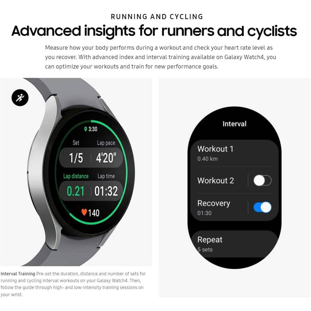 Samsung Electronics Galaxy Watch 4 Classic 46mm Smartwatch with ECG Monitor Tracker (Refurbished)
