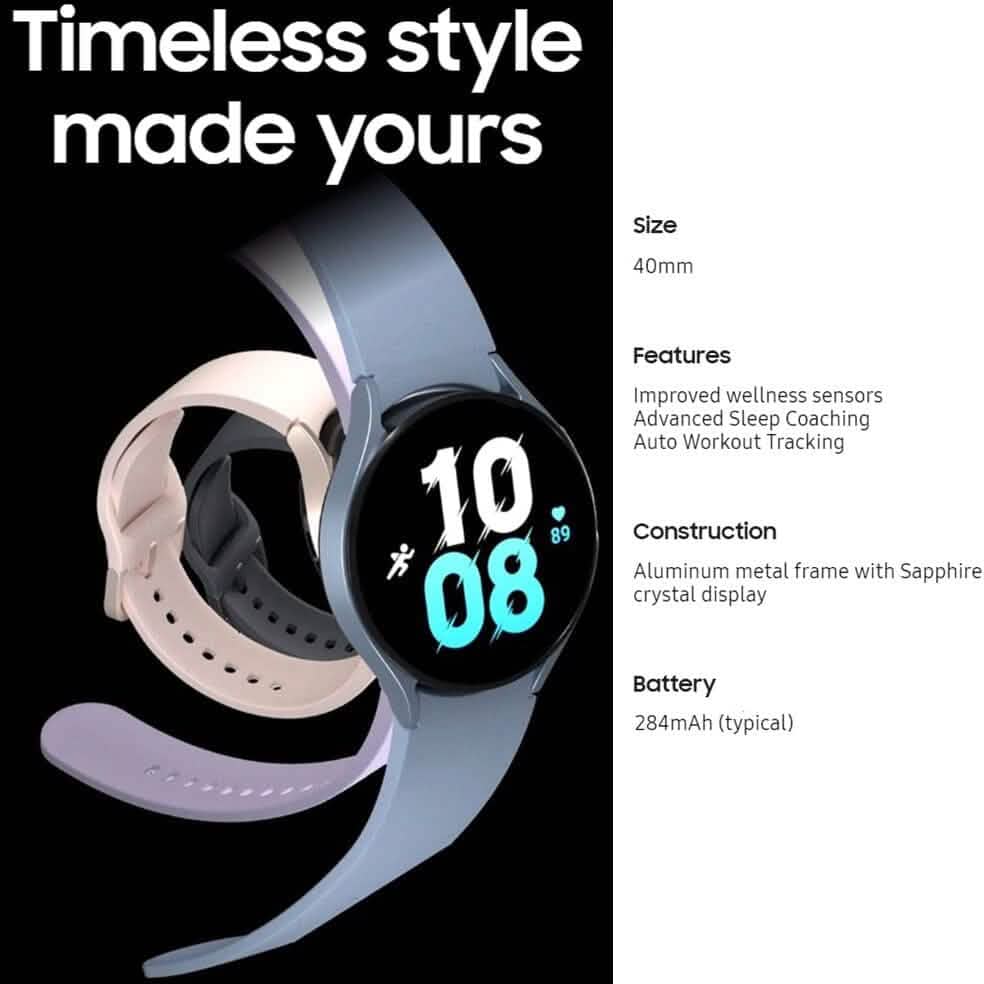 Samsung Galaxy Watch 5 40 MM WIFI + 4G LTE (Reconditionné)
