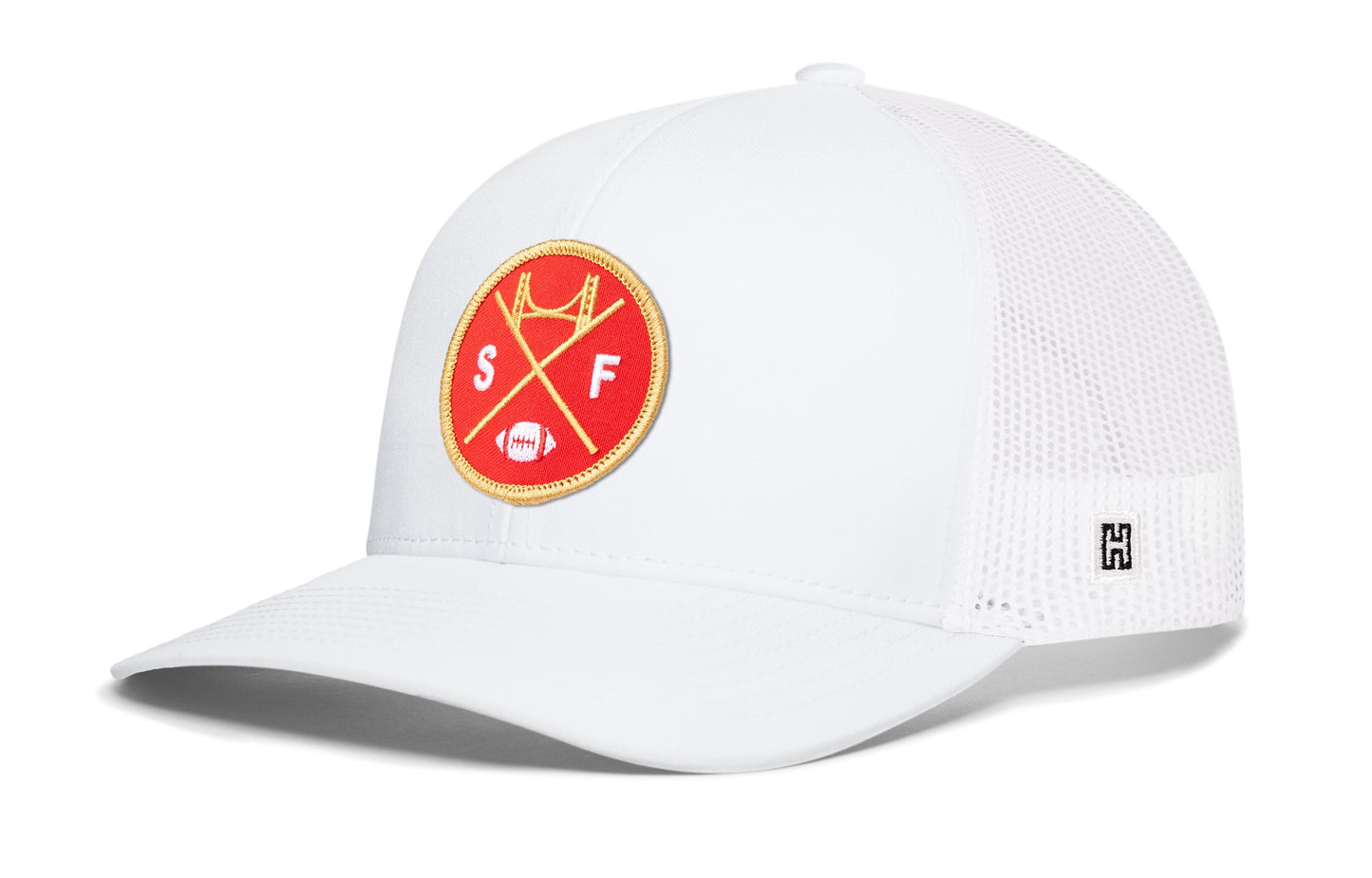 San Francisco Football Trucker Hat  |  Red SF X Snapback