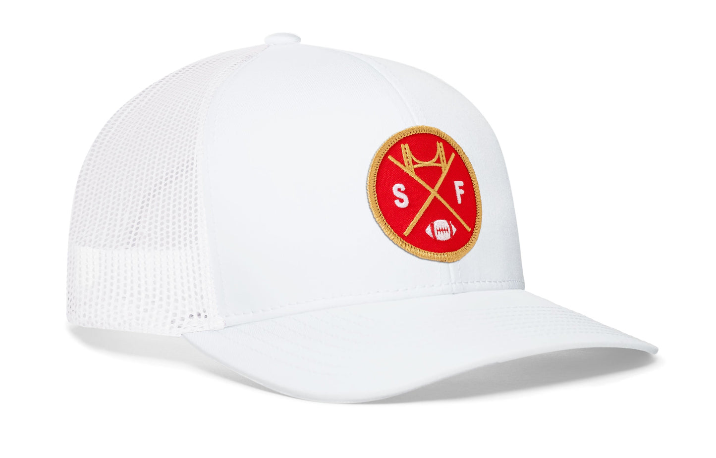 San Francisco Football Trucker Hat  |  Red SF X Snapback