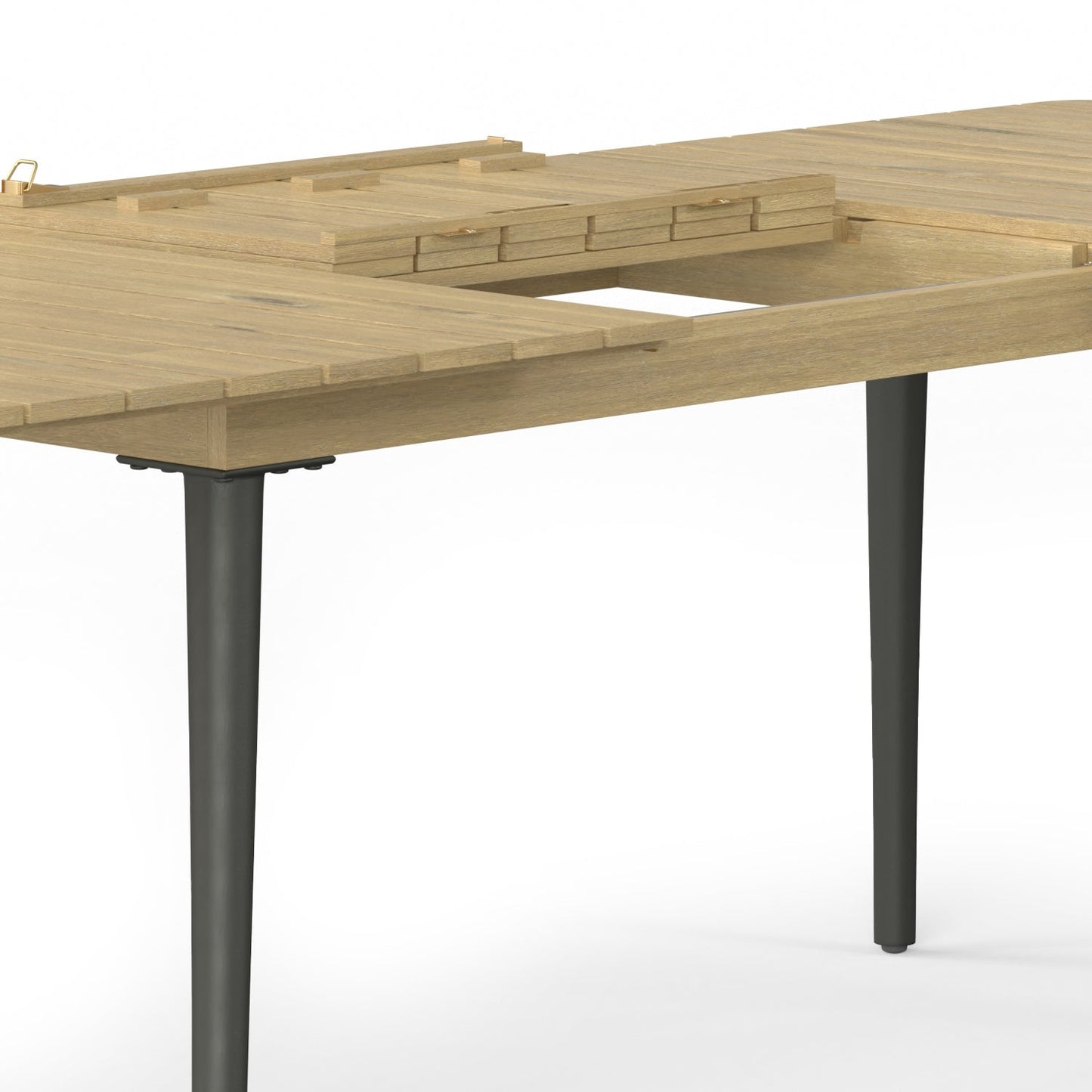 Beachside Outdoor Extendable Dining Table - Light Teak