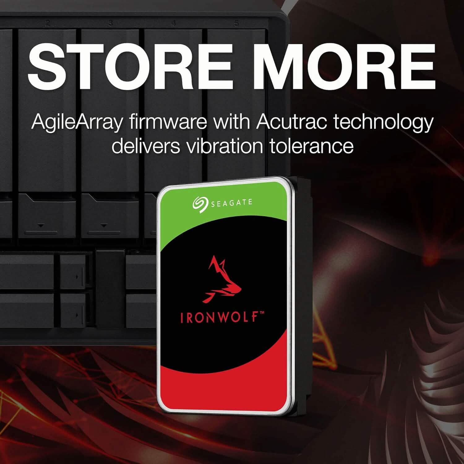 Seagate IronWolf 12TB NAS Internal Hard Drive HDD – 3.5 Inch SATA  (Refurbished)