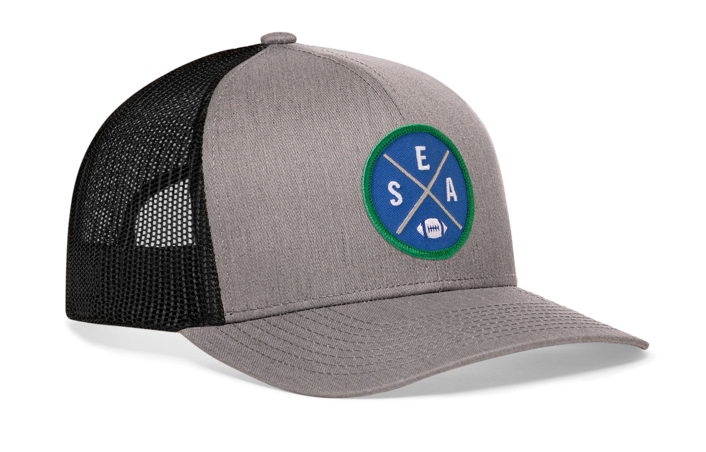 Seattle Football Trucker Hat  |  Royal Blue SEA X Snapback