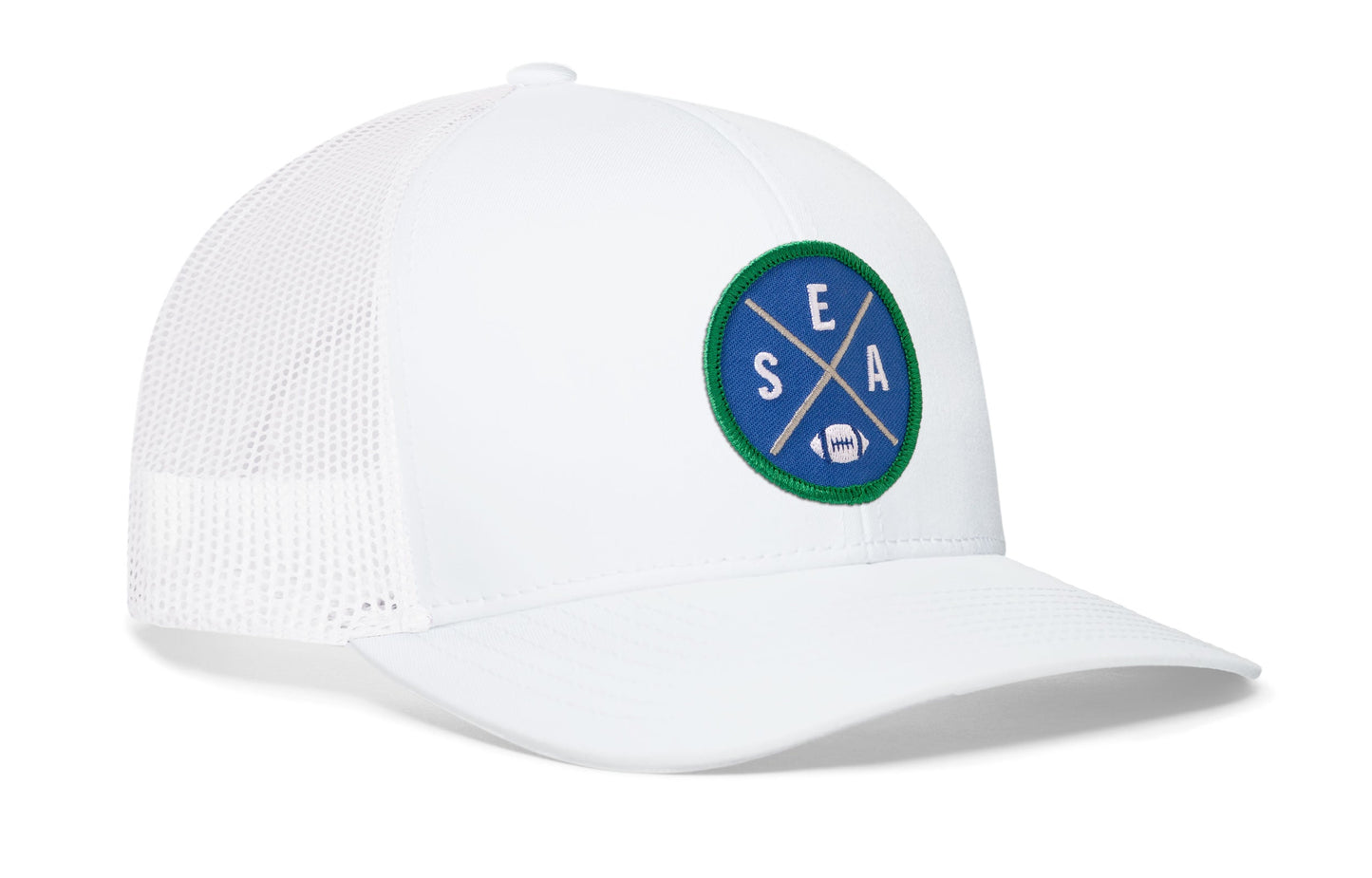 Seattle Football Trucker Hat  |  Royal Blue SEA X Snapback