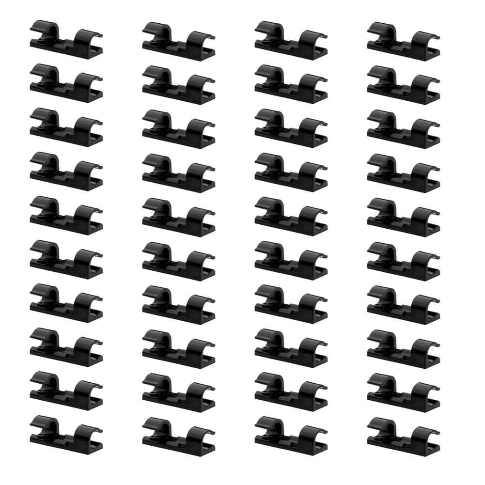 Clips en plastique auto-adhésifs pour câbles d'organisation