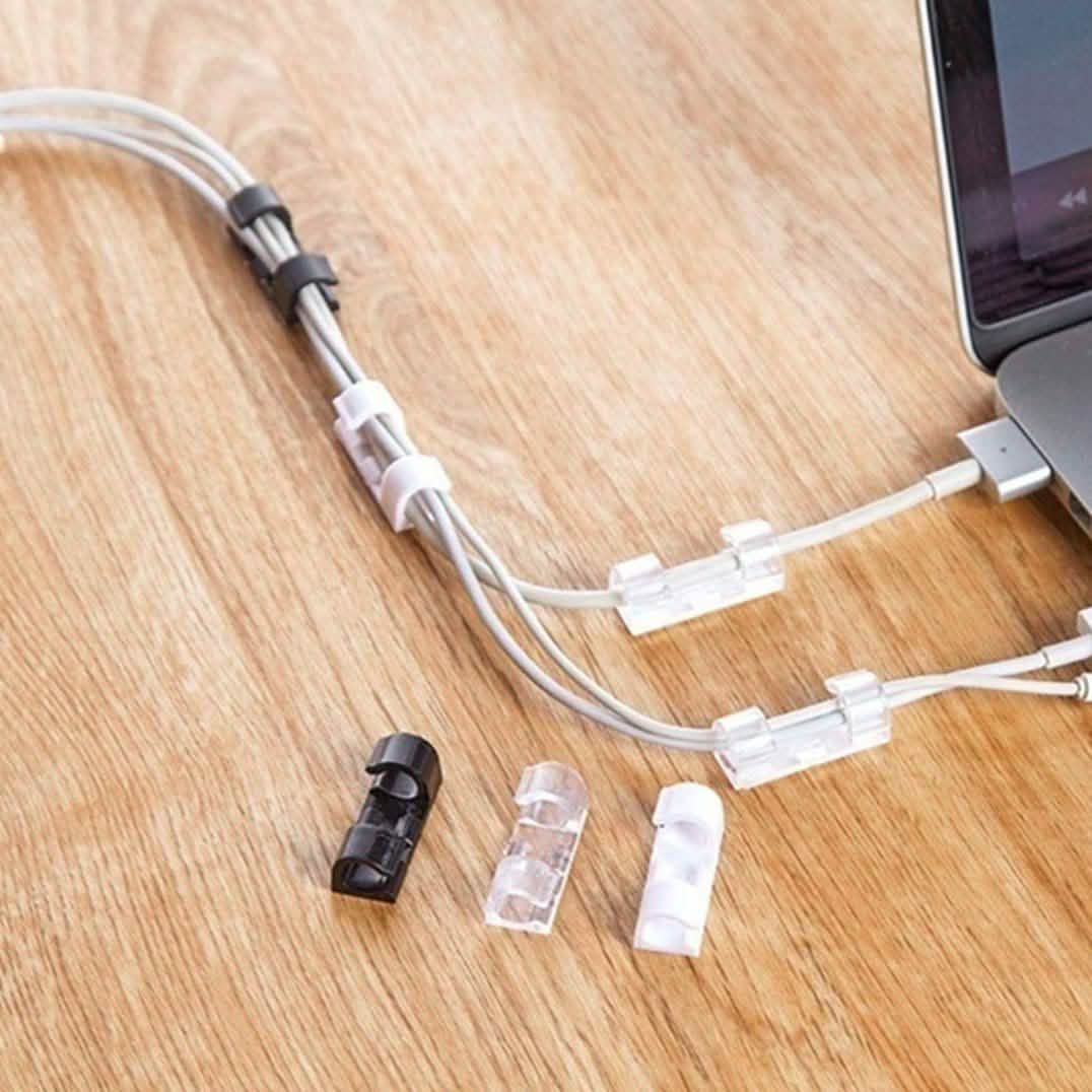 Clips en plastique auto-adhésifs pour câbles d'organisation