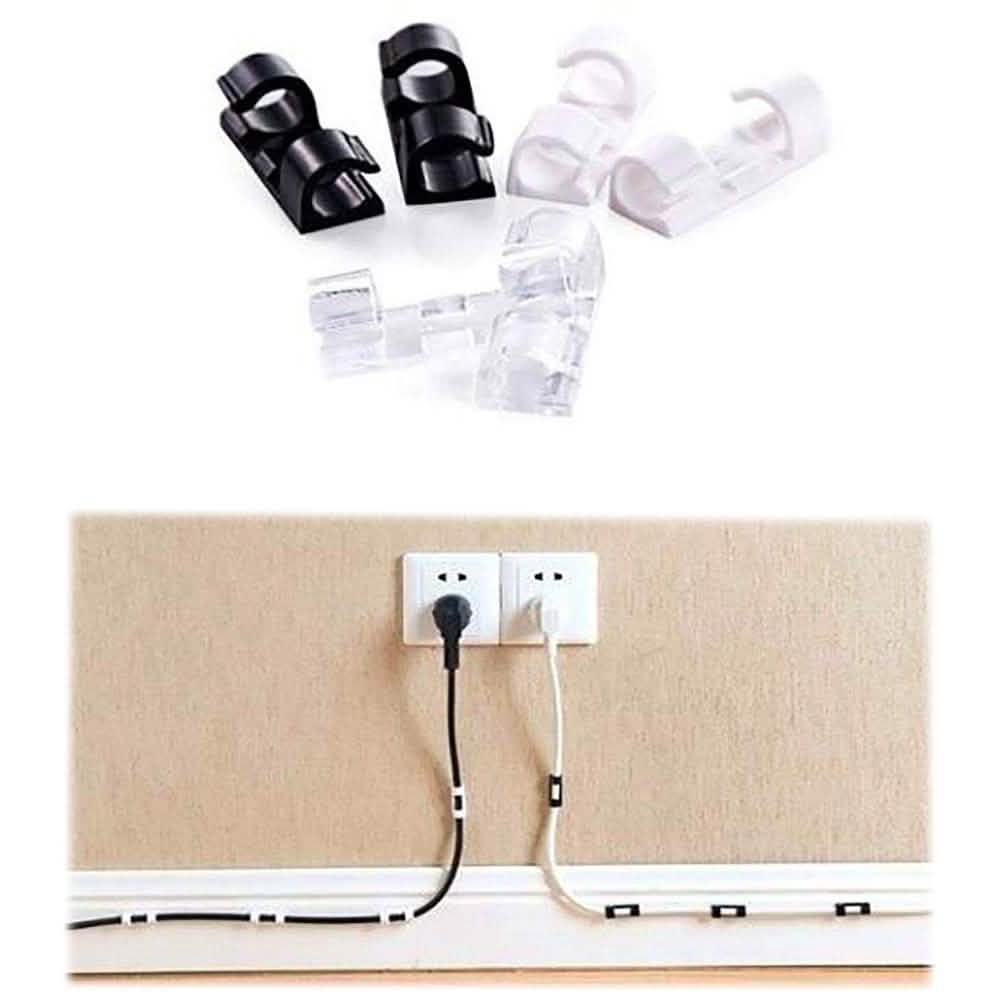 Clips en plastique auto-adhésifs pour câbles d'organisation