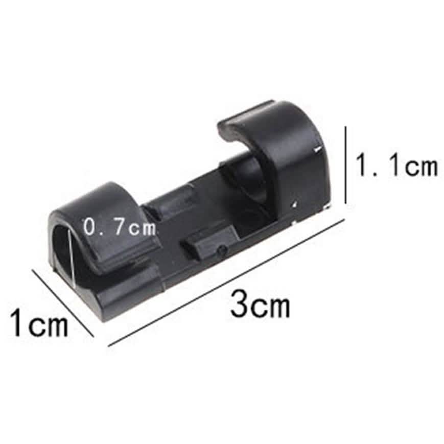 Clips en plastique auto-adhésifs pour câbles d'organisation