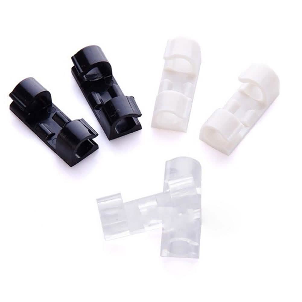 Clips en plastique auto-adhésifs pour câbles d'organisation