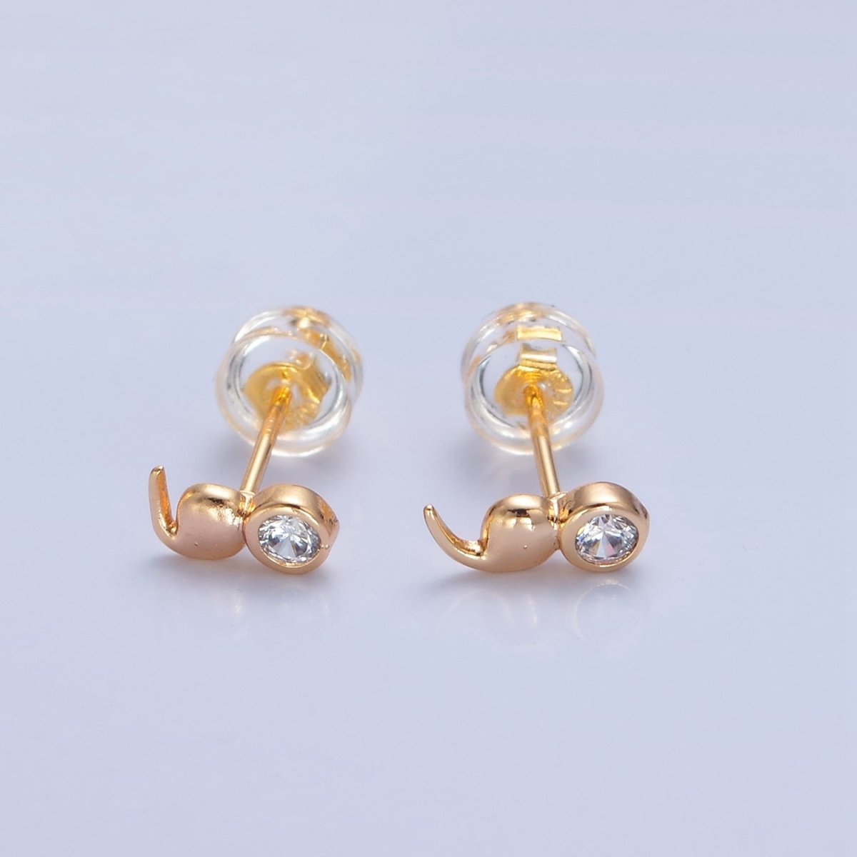 Semi Colon Studs | Mental Health Jewellery | Circle Stud | Coma Point Earrings | Quote Jewelry | Punctuation Minimalist Jewelry T-497
