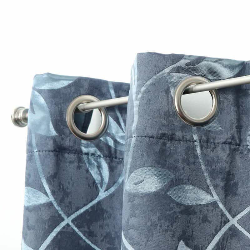 Lot de 2 : Panneaux de rideaux occultants à œillets motif floral