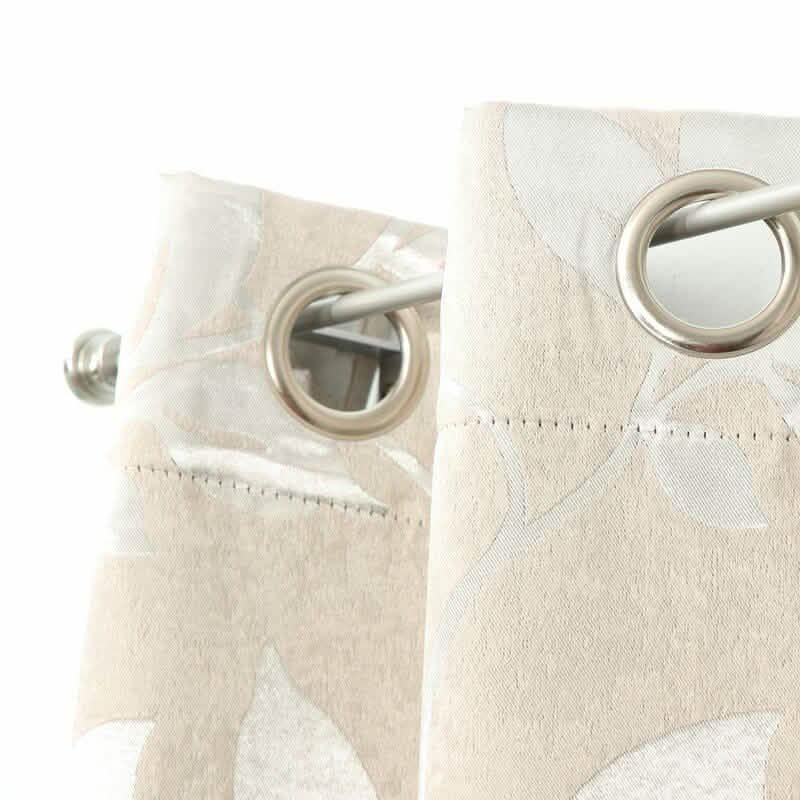 Lot de 2 : Panneaux de rideaux occultants à œillets motif floral