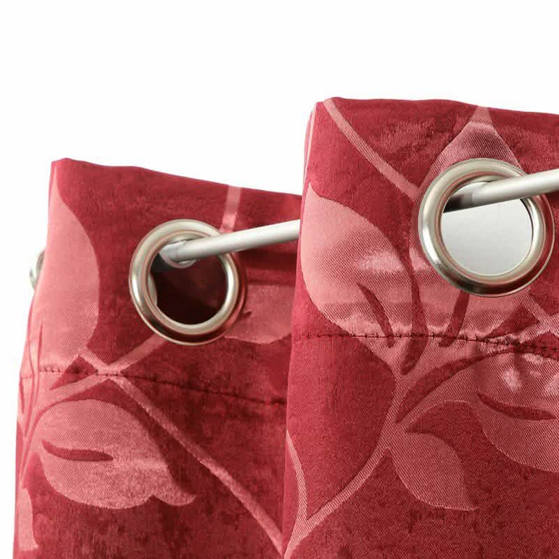 Lot de 2 : Panneaux de rideaux occultants à œillets motif floral