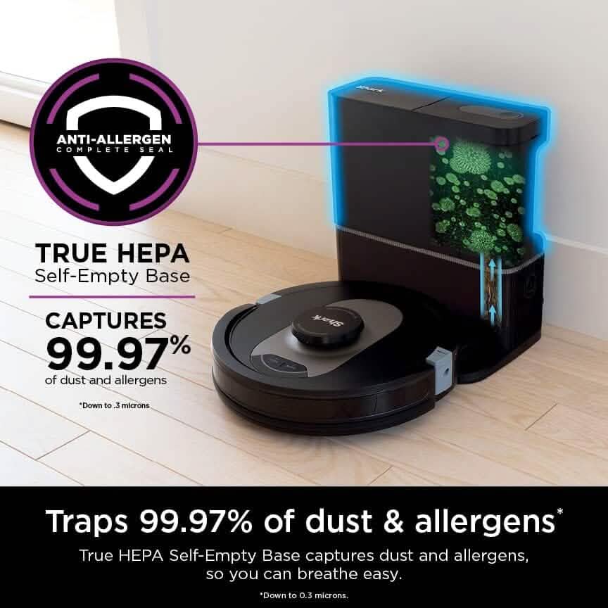 Shark RV2502AE AI Ultra Robot Vacuum with XL HEPA Self-Empty Base  (Refurbished)